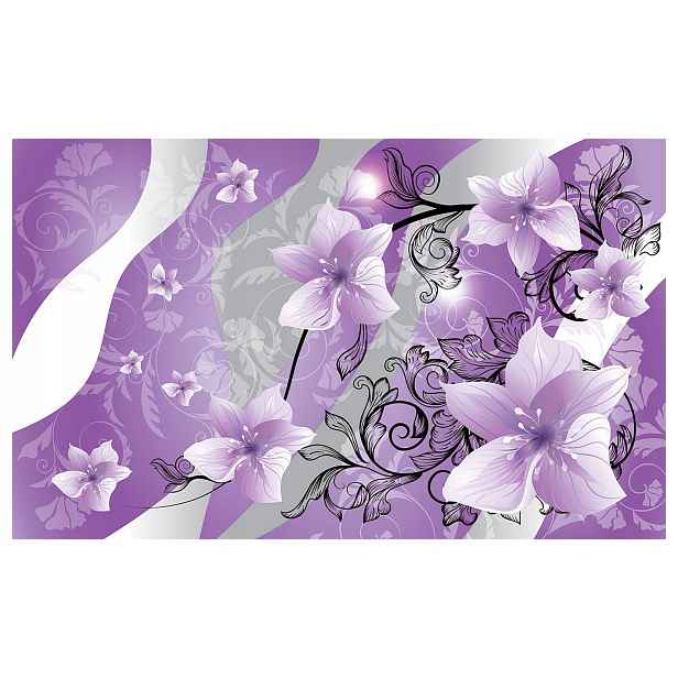 Fototapeta Fialové květy Elegantní design vinylová 368x254 lepidlo