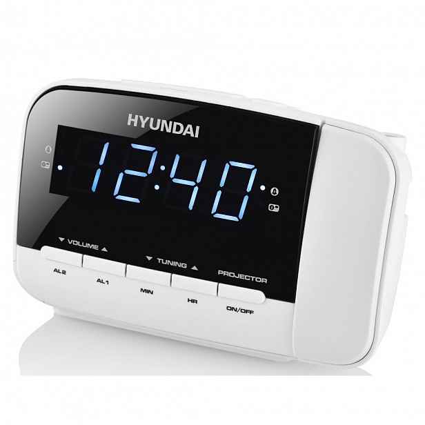 Hyundai Budík Rádio Projektor Led Alarm Pro Domácí Rádio Fm Projekce