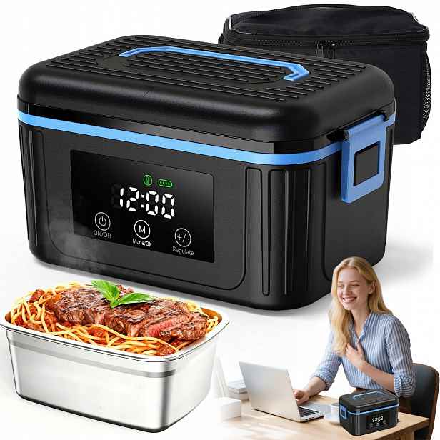 Kancelářský Ohřívač Obědů, Elektrický Obědový Box 60 W 1500 ML Taška