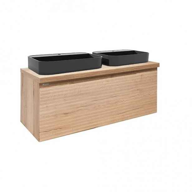 Koupelnová skříňka s umyvadlem Naturel Savona 118x43x44,8 cm dub halifax mat SAVONA120DHDUB
