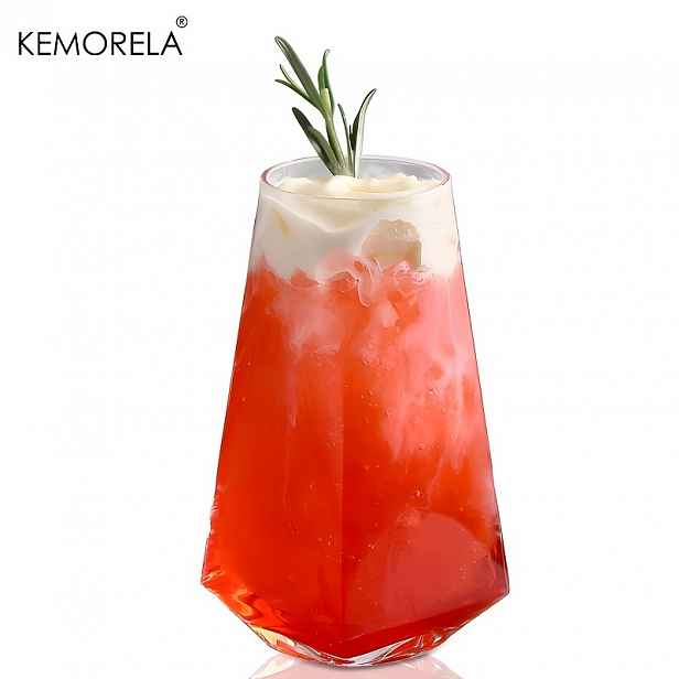 TEMU Geometrické Highball sklenice 500 ml, sada sklenic na koktejly, křišťálové sklo, moderní a praktický design, sklenice na pití vody, koktejly, ,