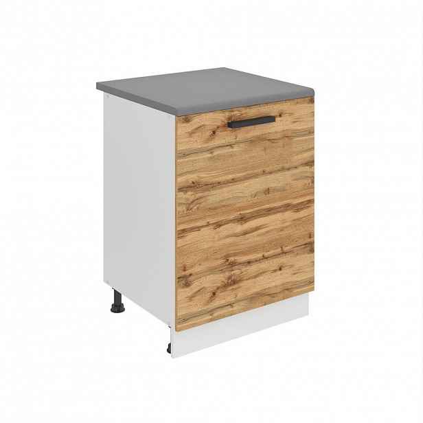 B BELINI GROUP KUCHYŇSKÁ SPODNÍ SKŘÍŇKA 60 cm SD, s pracovní deskou, s 1 dvířky, Dub Wotan