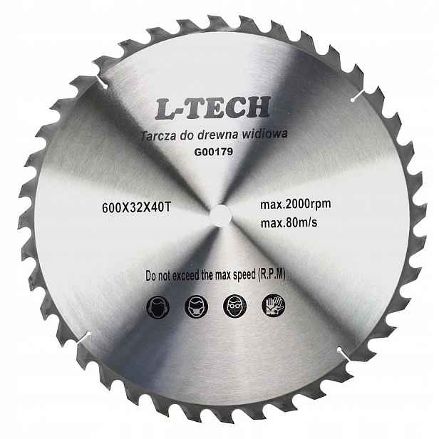 Kotoučová pila na dřevo Geko G00179 s vidlicí 600x32 mm 40T