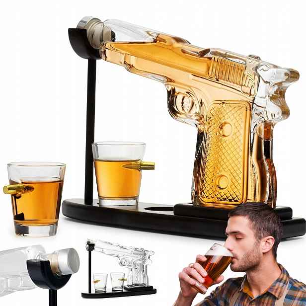 Sada Na Whisky Whiskey Karafka 230 ML 2 Sklenice Dárek Pro Muže