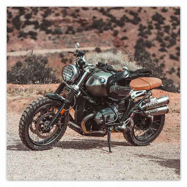 Plakáty 140x140 Motocykl v poušti
