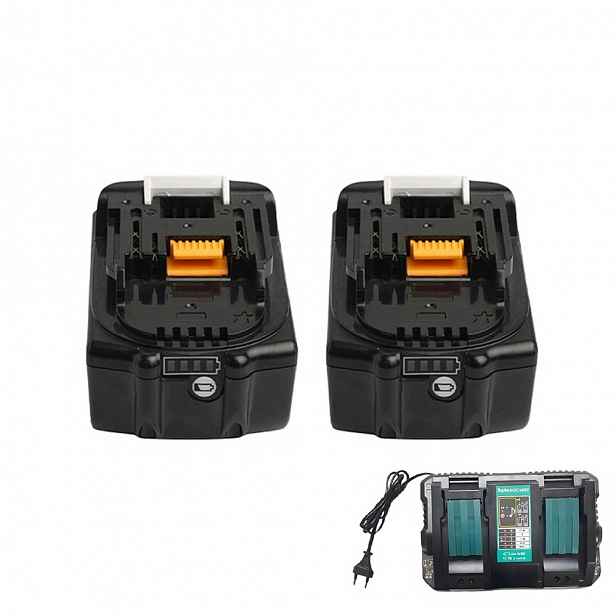 Baterie 6000MAH 2 Ks Pro Makita S Lithium-iontovou Nabíječkou, Vysoká Kvalita