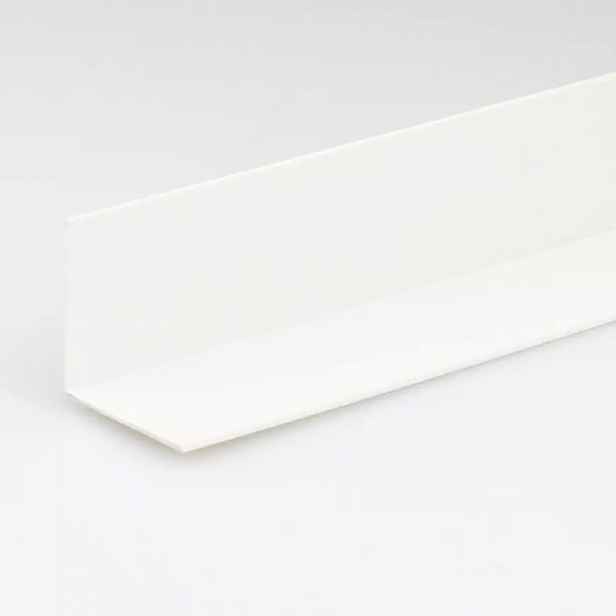 Profil uholníkový PVC bily lesk 25x25x1000