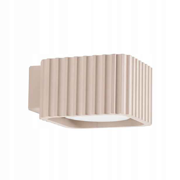 Sollux Lighting nástěnné svítidlo Riff taupe rýhované nahoru a dolů GX53 10W