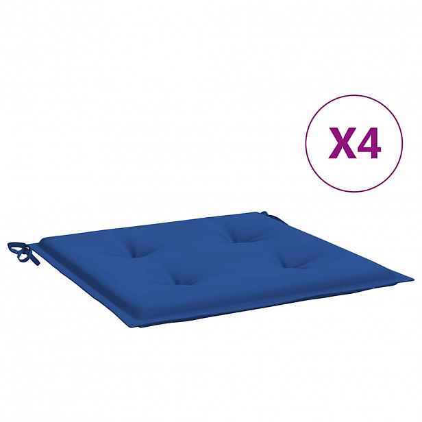 vidaXL Podušky na zahradní židli 4 ks královsky modré 50x50x3cm oxford