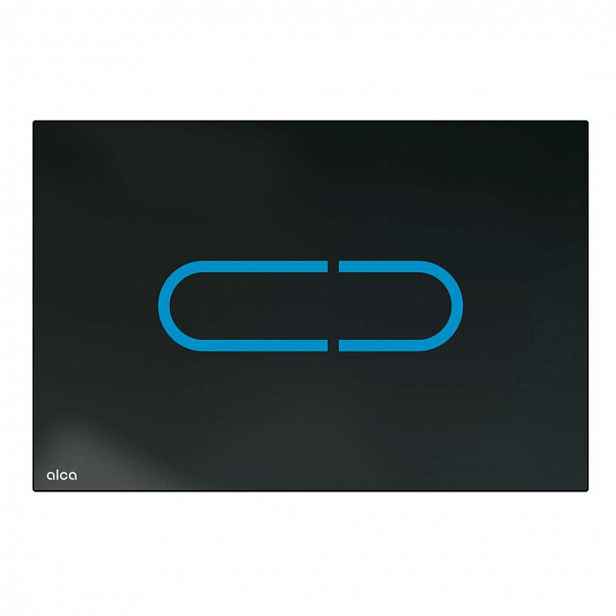Alca - Elektronické ovládání splachování, s podsvícením, pro instalační moduly Slim, sklo/černá NIGHT LIGHT-1-SLIM