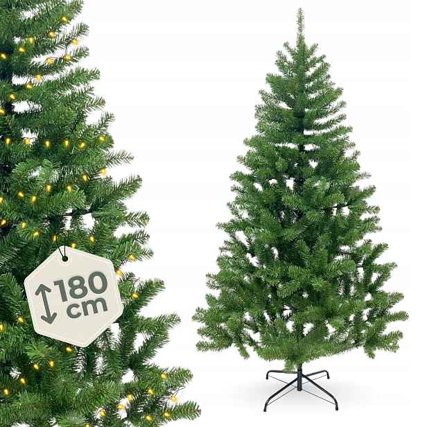 Klasický Umělý Vánoční Stromeček 180 CM Hustý Elegantní Na Vánoce Stromeček Premium
