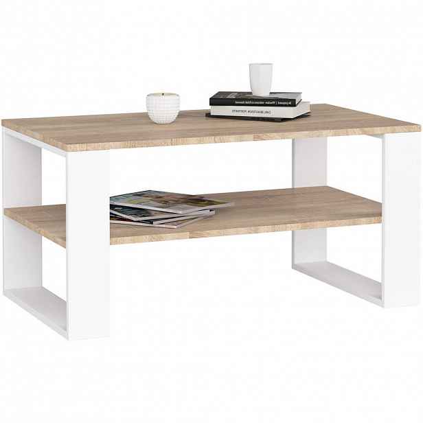 RAUMHIRSCH FURNITURE KONZOLOVÝ STOLEK dub Sonoma, bílá 45/92/53