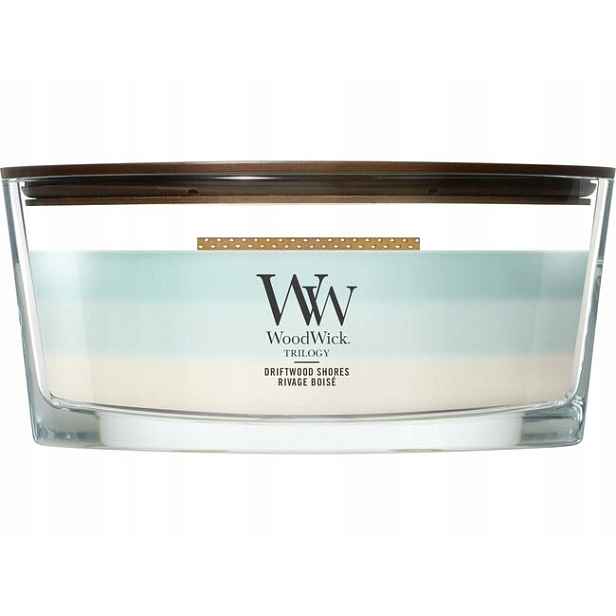 WoodWick Trilogy svíčka loď Driftwood Shores 453.6 g