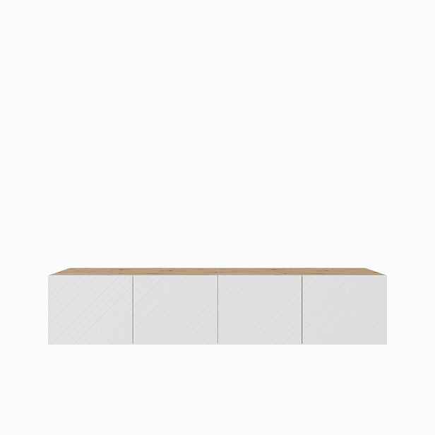 MASSENO ZÁVĚSNÝ TV STOLEK CAVA, 200/41/40 cm, dub Artisan