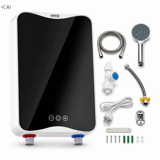 Elektrický Průtokový Ohřívač Vody 5500 W LCD Sprcha Obytný Vůz Koupelna