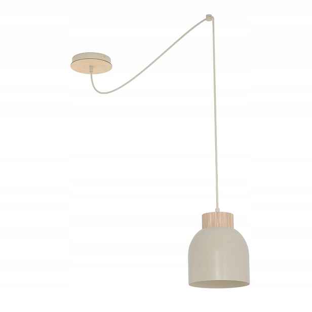 Emibig Nástěnné svítidlo skandinávské béžové dřevo 1xE27