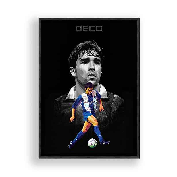 Obraz Deco Fc Porto Plakát Rámeček Dřevěný Černý 30x42 cm