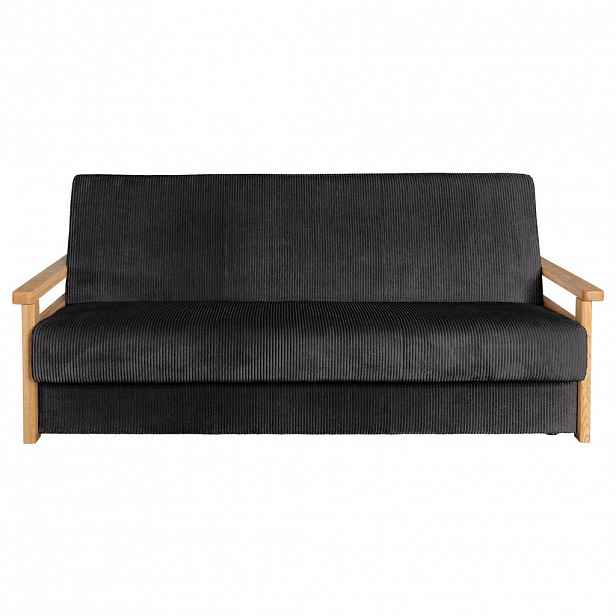P & B ROZKLÁDACÍ POHOVKA, textil, černá