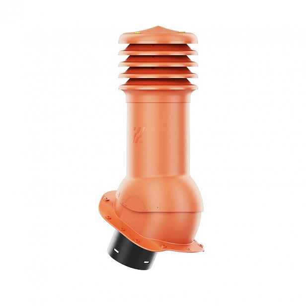 Větrací komín HiVent pro plechovou střešní krytinu, profil B, 150 mm, cihlový