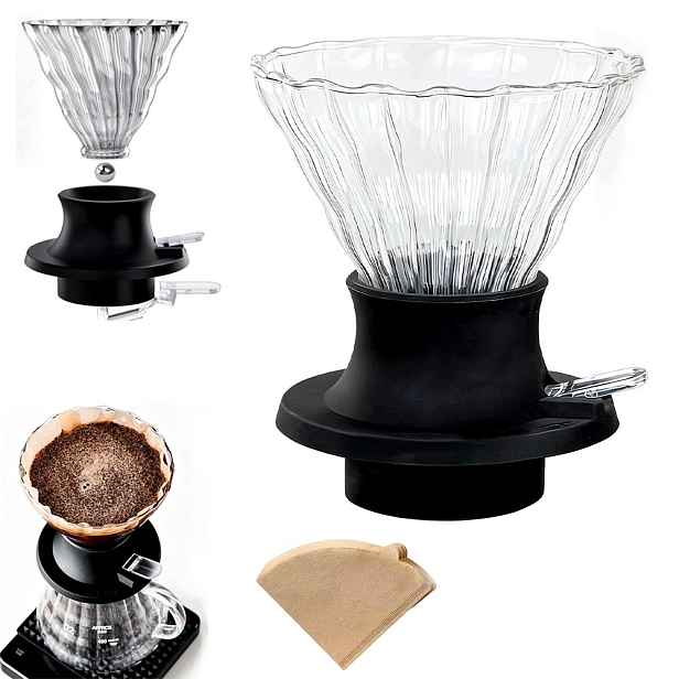 Skleněný Dripper – Překapávač Na Kávu 200 ML