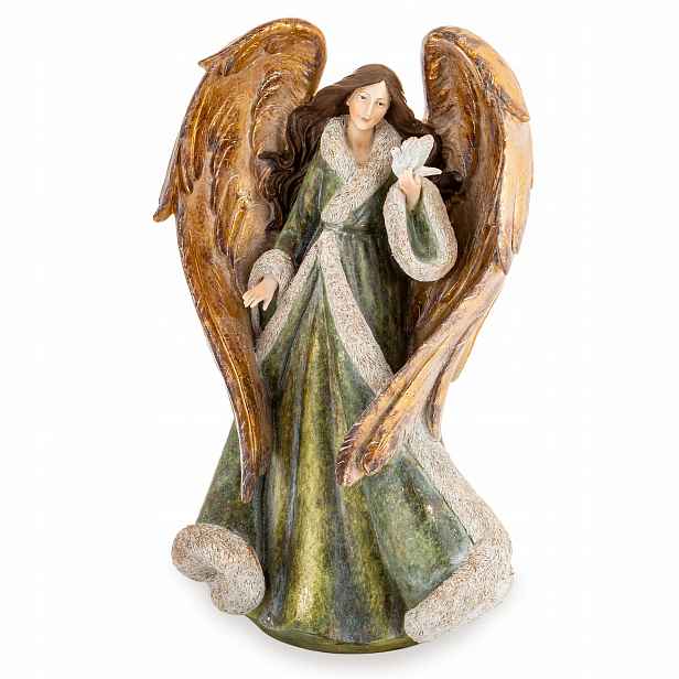 Vánoční figurka anděl plast 53,5x30x23,5 cm