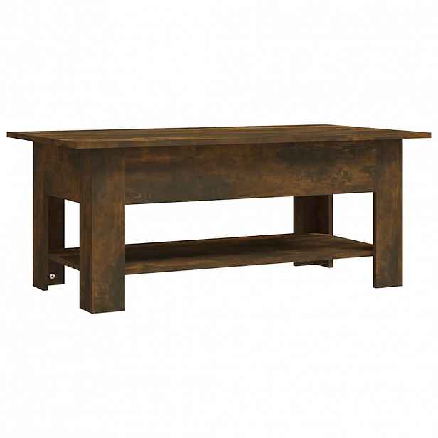 vidaXL Konferenční stolek kouřový dub 102x55x42 cm kompozitní dřevo