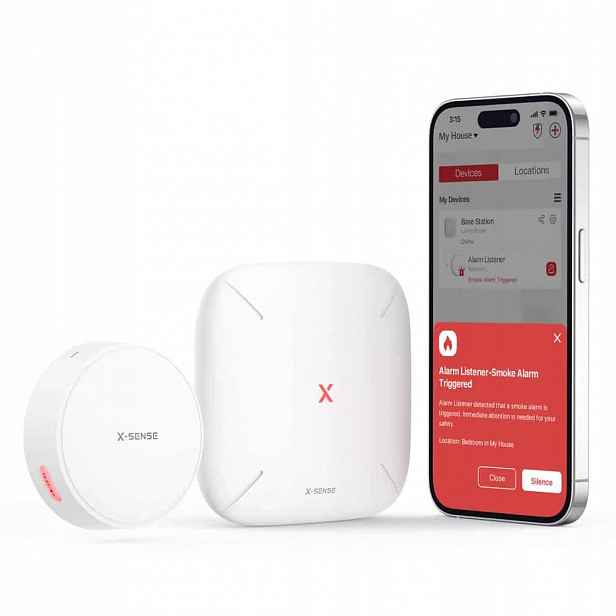 Vysílač inteligentního alarmu X-Sense SAL51 a základnová stanice SBS50
