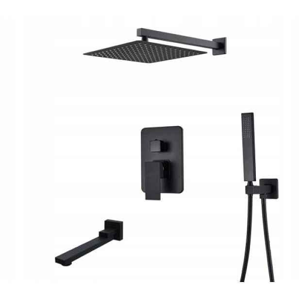 Sprchový set podomítková černá Black 40 Box