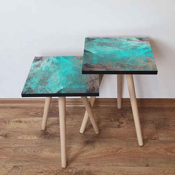 Sada odkládacích stolků (2 kusy) 2Shp57 - Turquoise