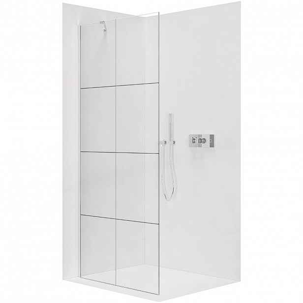 Sprchová zástěna Walk-in Onyx Y L/P - 8 mm - chrom, industriální sklo - 150x200 cm