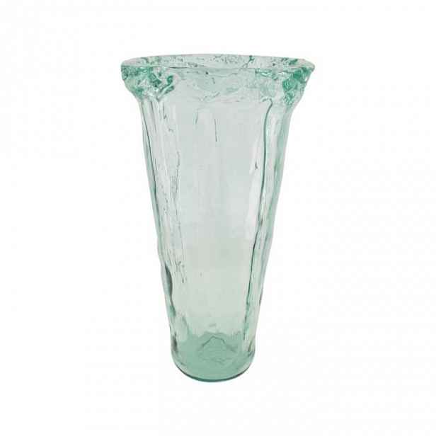 Váza atypická konická z recyklovaného skla 50cm