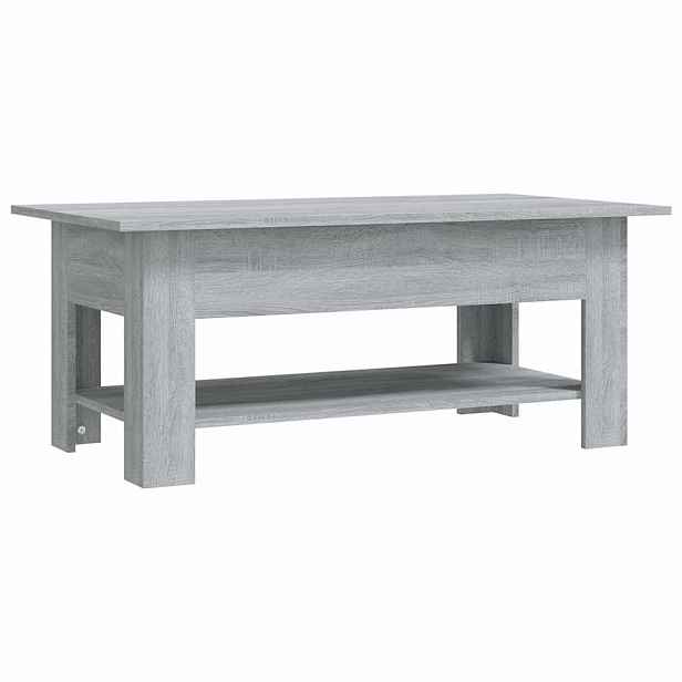 vidaXL Konferenční stolek šedý sonoma 102x55x42 cm kompozitní dřevo