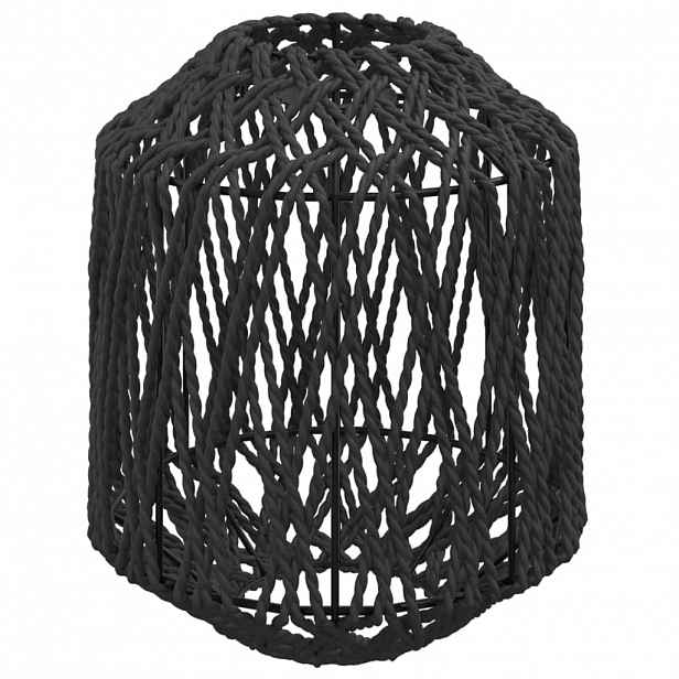 vidaXL Stínidlo lampy černé Ø 23 x 28 cm železo a papír