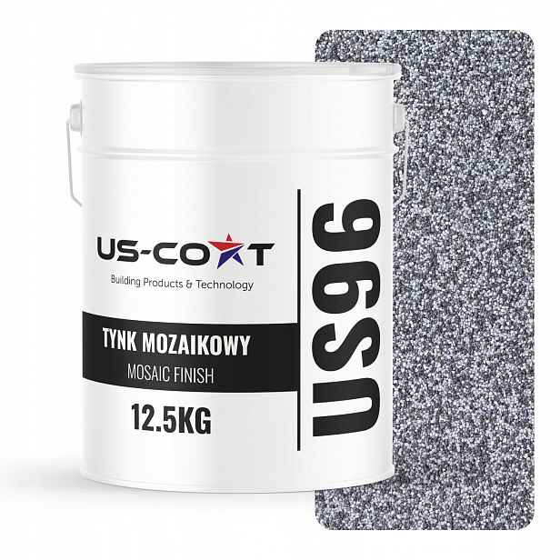 Mozaiková Omítka Mozaika 12,5 Kg Černo Stříbrná M13 Ozdobná Pryskyřičná Fasáda