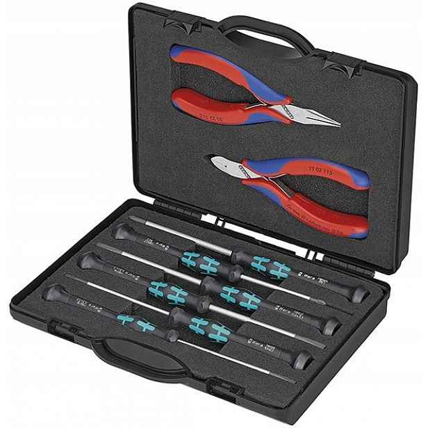 Sada kleští na elektroniku Knipex 8 kusů