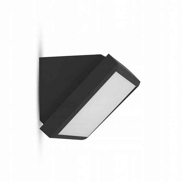 V-tac Nástěnné svítidlo 20W Led šikmé černé IP65 VT-8055 3000K 2045lm