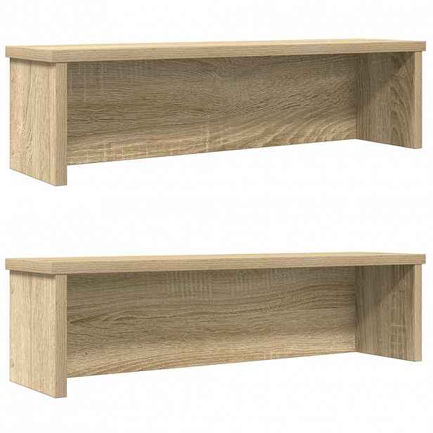 vidaXL kuchyňské regály stohovatelné 2 ks dub sonoma 50x15x16 cm