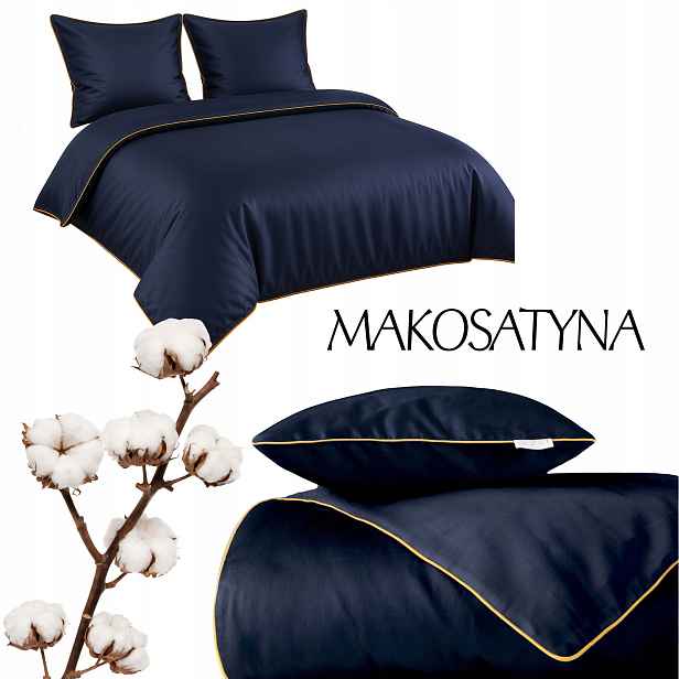 Povlečení Pure z bavlněného makosatinu 140x200 Granátová Premium