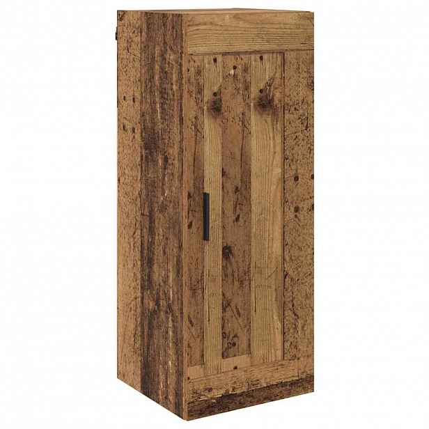 vidaXL Nástěnná skříňka Staré dřevo 34,5 x 34 x 90 cm Kompozitní dřevo