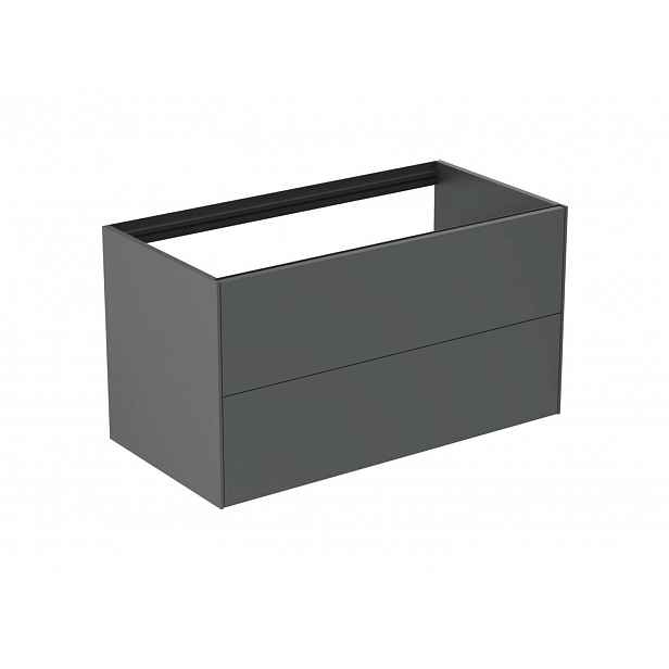 Ideal Standard - Umyvadlová skříňka, 100x54x51 cm, 2 zásuvky, matný antracit T4357Y2