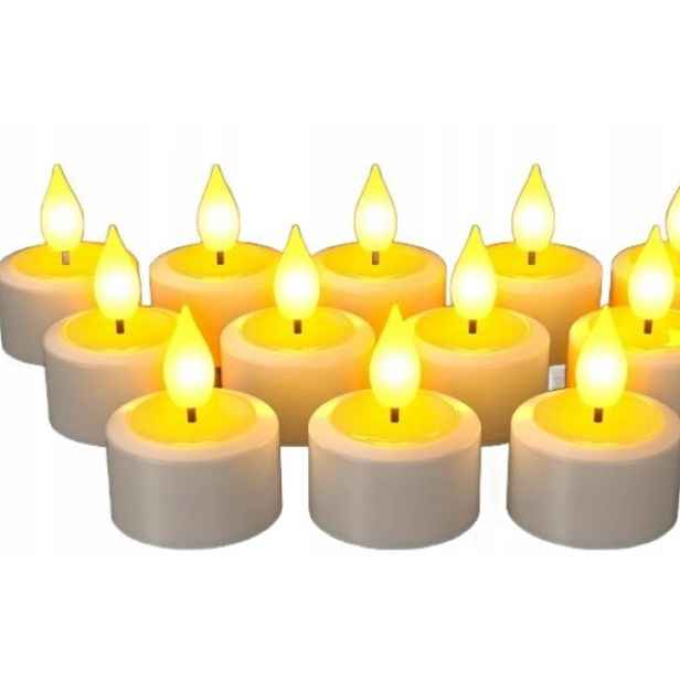 SoulBay Led svíčky s možností opakovaného nabíjení, 12 kusů