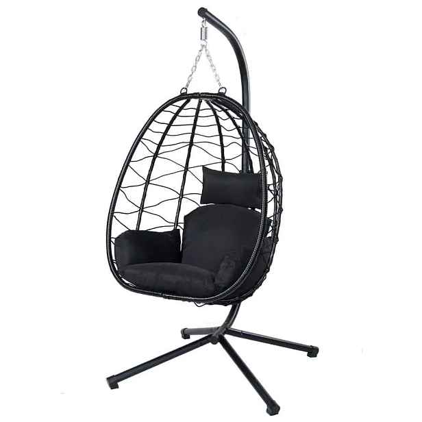 Casarredo Závěsné houpací křeslo VIGRA/NOELA barva černá
