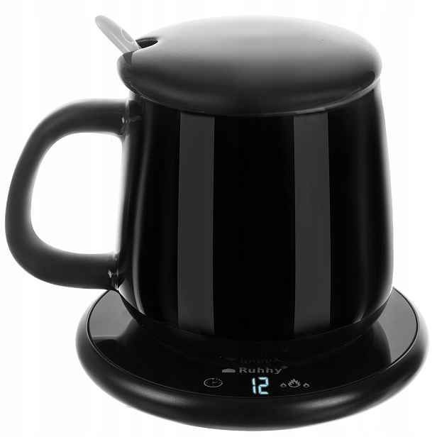 Elektrický ohřívač na šálek kávy a čaj hrnek 400 ml Lžička Ruhhy