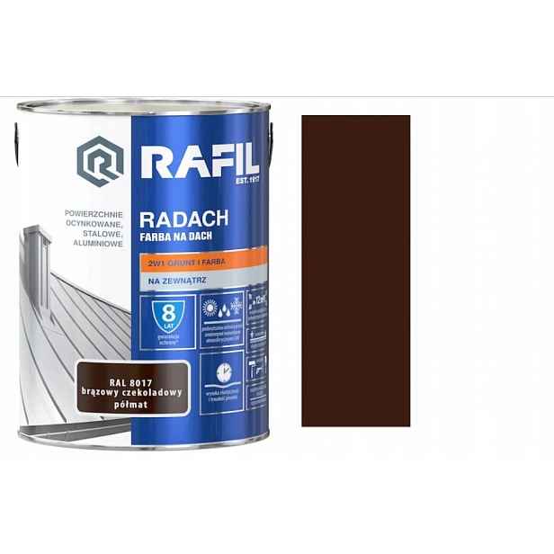 Rafil Radach Barva Na Střechu Hnědá Čokoládová Ral 8017 5L Polomatná