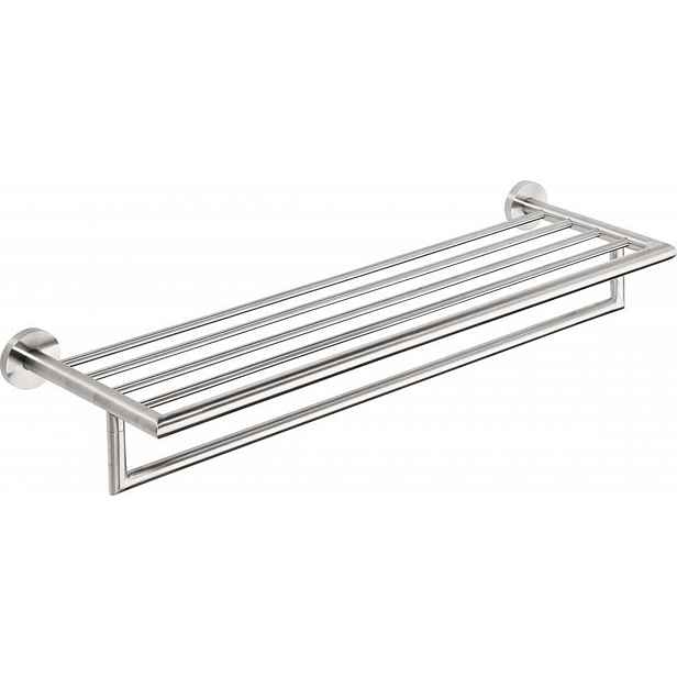 Sapho X-STEEL - Polička na ručníky s hrazdou, broušená nerez XS406