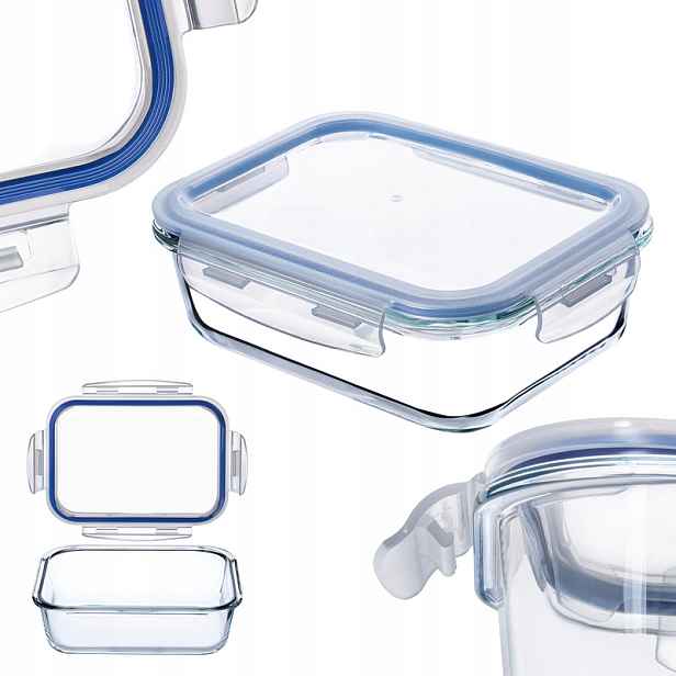 TEMU KADAX Skleněná dóza na jídlo 1040 ml s víkem, snídaňový box