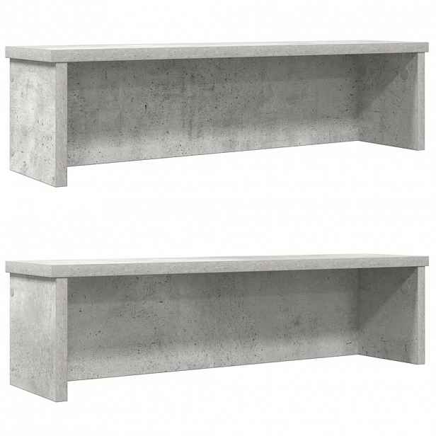 vidaXL kuchyňské regály stohovatelné 2 pcs betonově šedá 50x15x16 cm