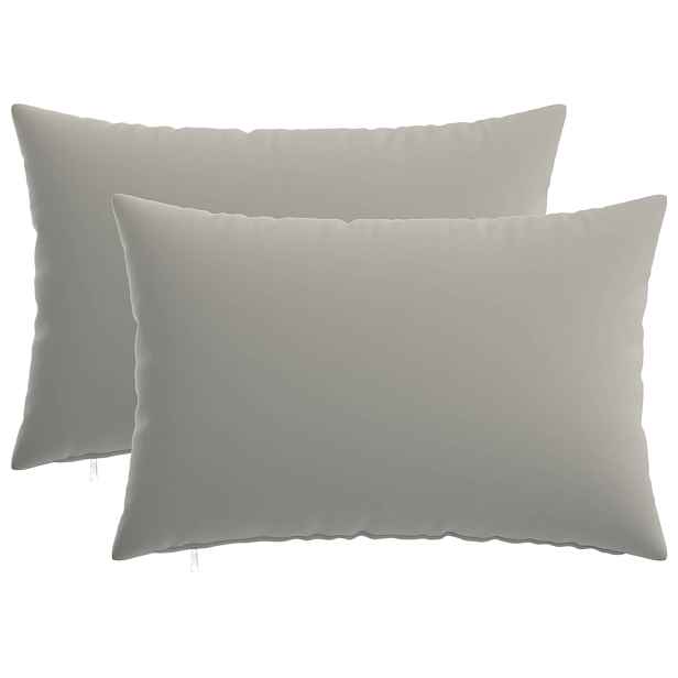 vidaXL Polštář s polštářem HEERLEN 2 ks Šedá Polyester