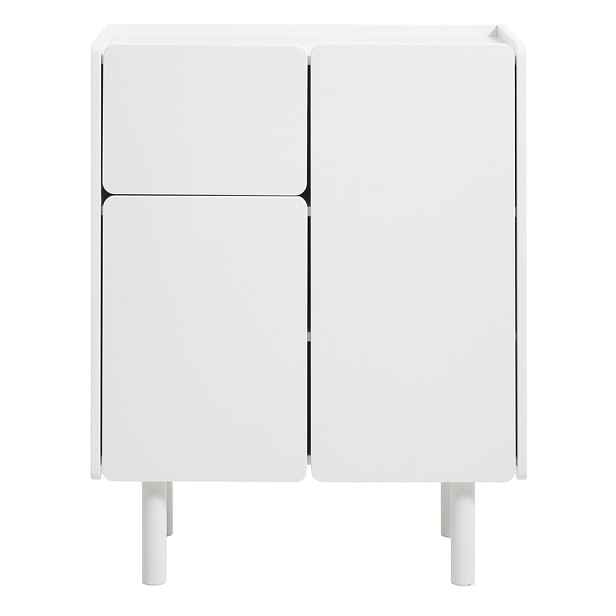 Bílá skříňka 80x100x40 cm Bera – Unique Furniture