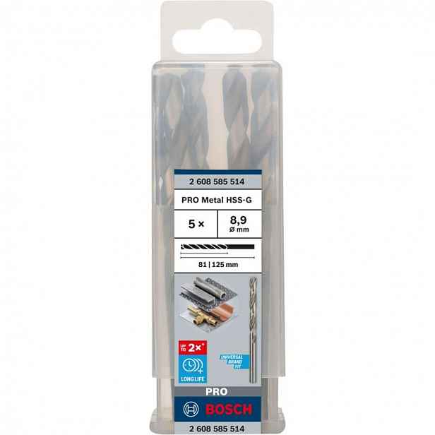Bosch - Sada vrtáků do kovu, 8,9x125 mm, 5 ks 2608585514